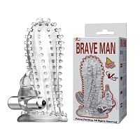 Вибронасадка с стимуляцией клитора Baile Brave man