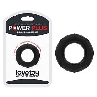 Эрекционное кольцо Черное POWER PLUS (1шт)